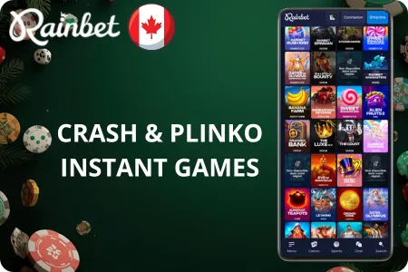 Rainbet Casino Canada instant crash games